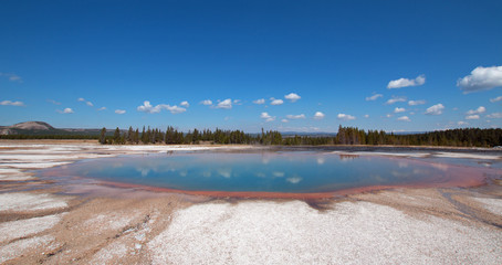 Turquoise Pool in the Midway Geyser Basin in Yellowstone Wyoming USA