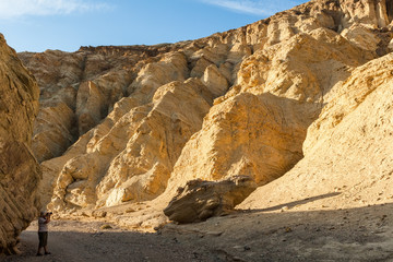 Golden Canyon, with photographer, Death Valley, CA