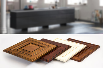 Kitchen luxury home with modern wood panels