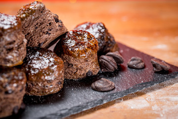 Chocolate scones with chocolate chips