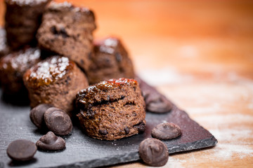 Chocolate scones with chocolate chips