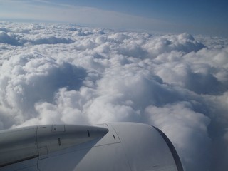 Fototapeta na wymiar 飛行機から見た雲海