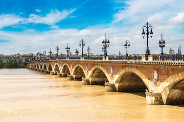 Plakat Old stony bridge in Bordeaux