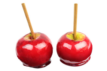 Candy apples isolated on white background