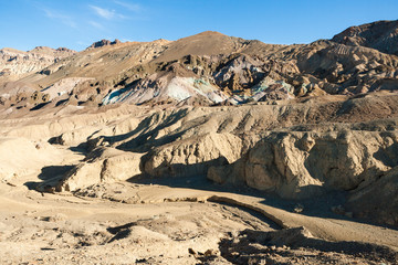 Chemicals in the hills at Artists Drive or Artists Palette, Death Valley, CA