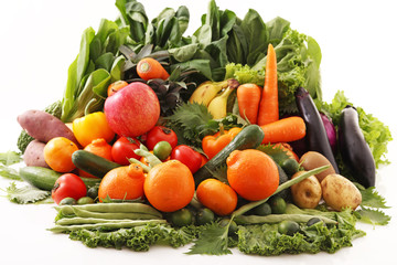 新鮮な野菜と果物　