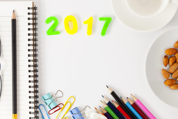 Happy New year 2017 numbers with Office supplies