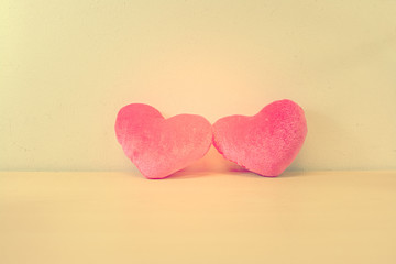 two hearts retro style