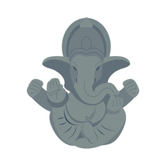India elephant budda vector illustration.