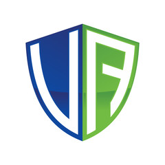 Initial Letter VA in Shield