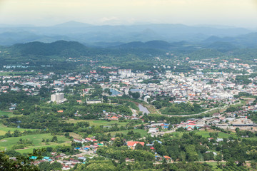 Fototapeta na wymiar View of the small city