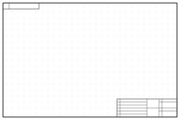 Layout template in blueprint style with marks