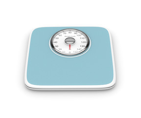 3d rendering of weight scale isolated over white