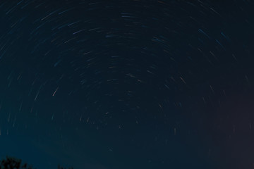Fototapeta na wymiar Background beautiful night sky, Star trail movement.