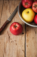 A Group Of Red Ripe Apples