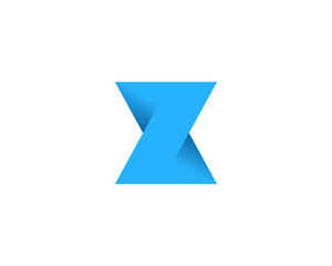 Initial Letter Z Blue Logo Design Element