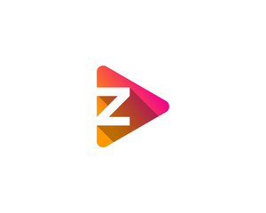 Initial Letter Z Play Media Logo Design Element