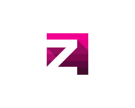 Initial Letter Z Square Shadow Logo Design Element