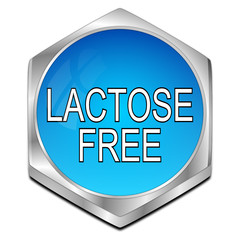 Lactose free Button - 3D illustration