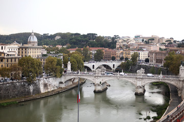 View of the Tiber River in Rome