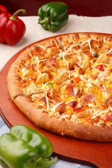 potato pizza on plate