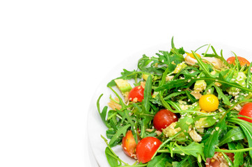 salad with arugula and tomatoes