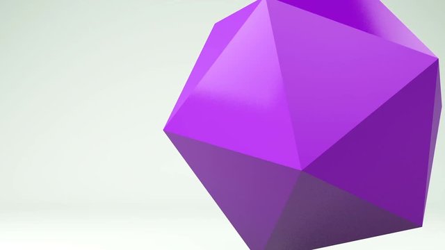 Motion graphics of 3d abstract geometric shape transformation background