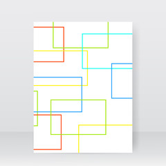 Flyer for design abstract geometric rectangles. Vector illustration .