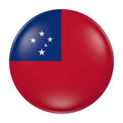 Samoa button on white background