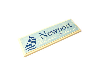 picture with the inscription, decoration for desk or wall Netport, Rhode Island on a white background