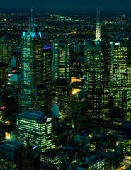 Fototapeta na wymiar Melbourne city at night