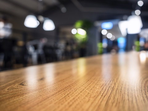 Table Top Counter Blurred Bar Restaurant shop Background
