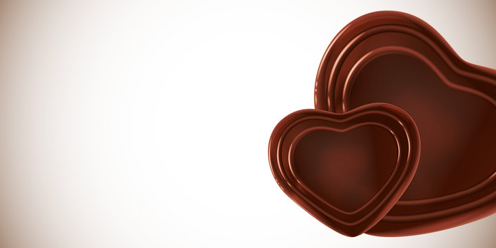 Heart-shaped chocolate candy vector illustration for your design