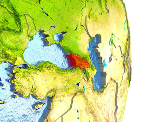 Georgia in red on Earth