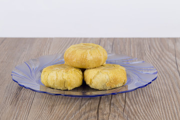 Traditional Chinese cake on a plate 