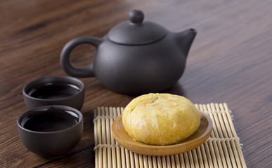 Traditional Chinese culture, cake and tea on the table