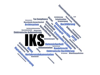 verfahrensdokumentation - Wortwolke ( word cloud, wordcloud ) mit Begriffen aus dem Bereich GoBD Verfahrensdokumentation.