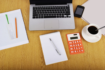 Mock up objects such as computer, calculator and smartphone