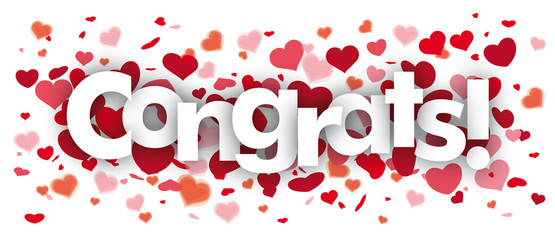 Congrats Confetti Hearts