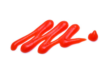 Naklejka premium tomato sauce on white background