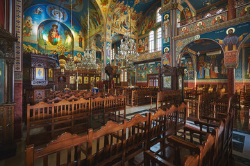 Interior of the Panagia Katholiki Cathedral in Limassol, Cyprus