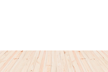 Wooden floor isolated on white background.