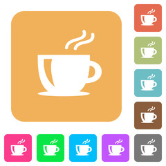 Cappuccino rounded square flat icons