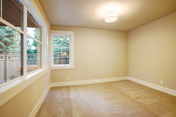 Empty room interior in new construction home