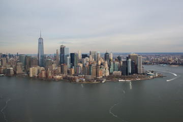 Fototapeta na wymiar Aerial View of Downtown New York