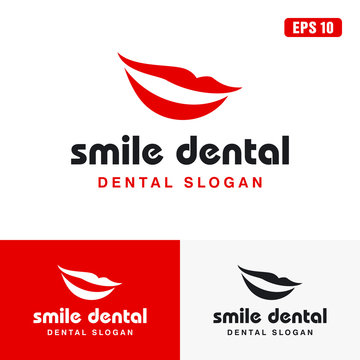 Lips Smile Dental Logo / Icon Vector Design (Business Logo Idea)