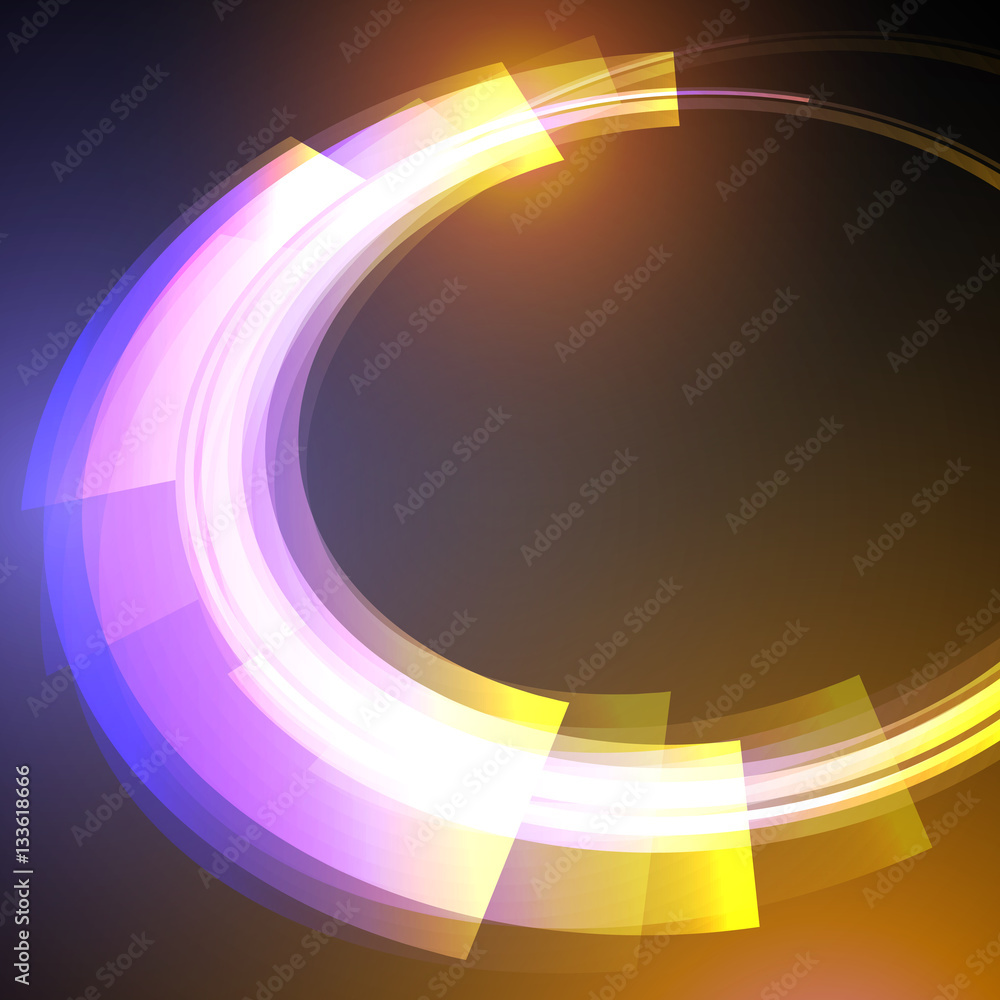 Poster techno geometric vector circle modern science abstract background