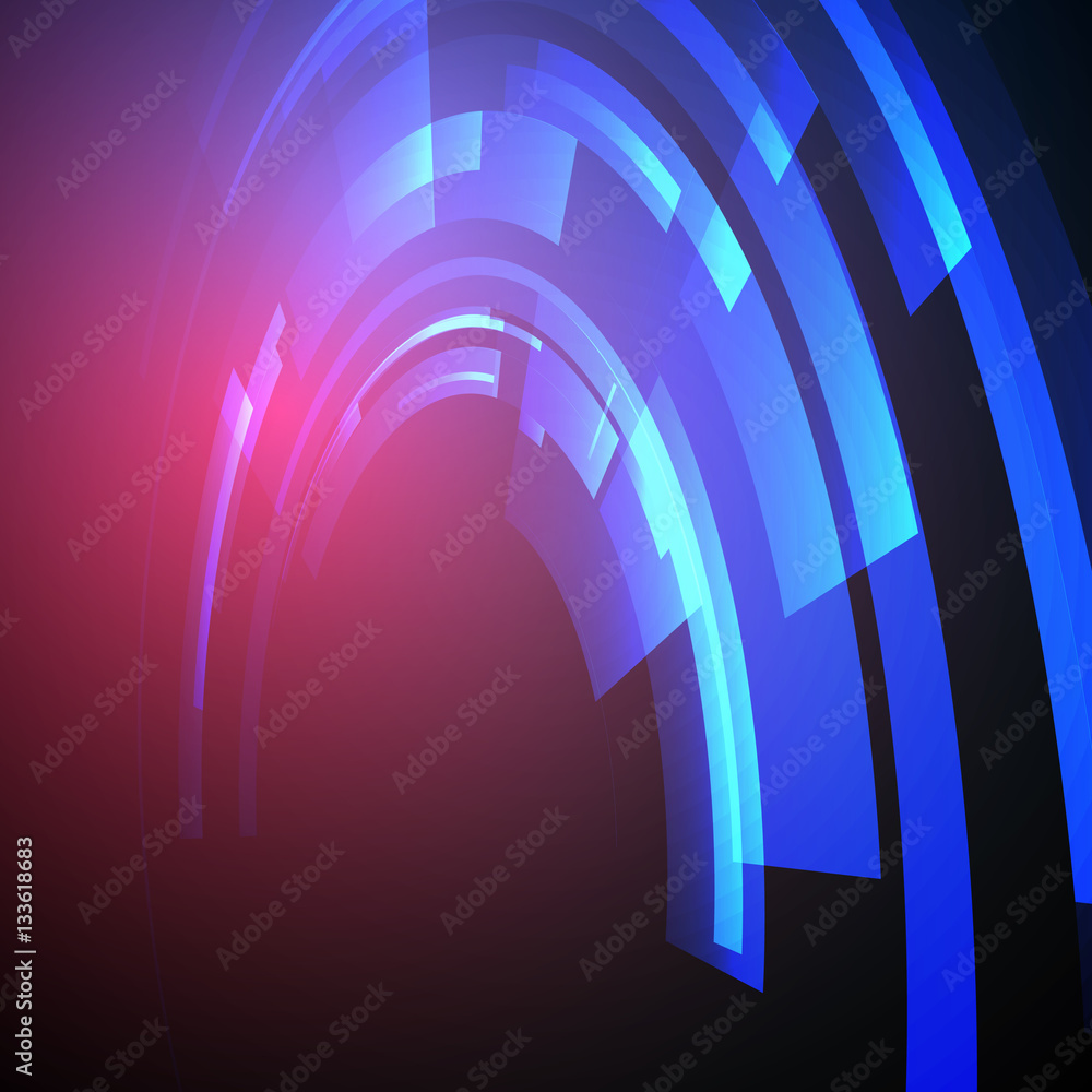 Poster techno geometric vector circle modern science abstract background