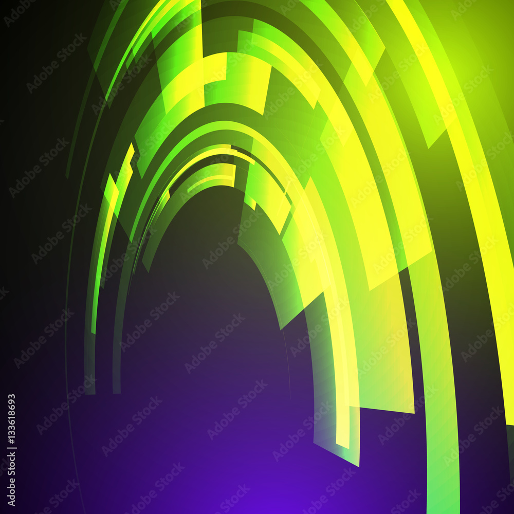 Poster techno geometric vector circle modern science abstract background