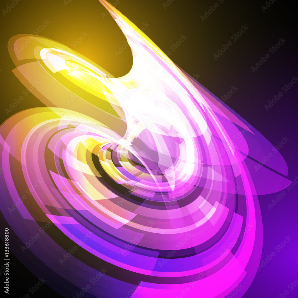 Aufkleber techno geometric vector curve modern science abstract background